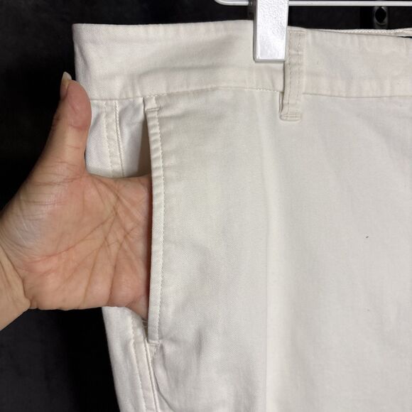 NWT J Crew High Rise Girlfriend Chino Pant Women Plus 22 Ivory Career Preppy Job - Picture 5 of 11